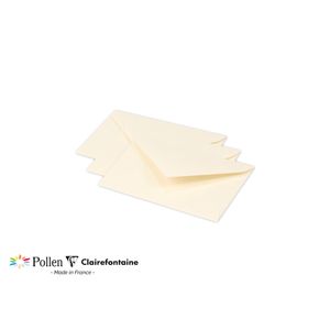 Clairefontaine kuverte Pollen 75x100mm 120gr perlasto cream 1/20