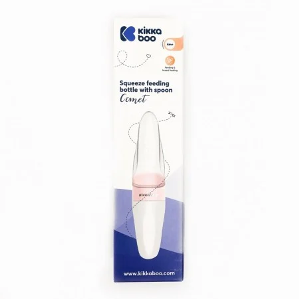 Kikka Boo Silikonska flašica sa kašikom Comet 90ml, Pink slika 2