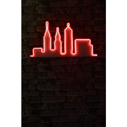 Wallity Ukrasna plastična LED rasvjeta, City Skyline - Red slika 2