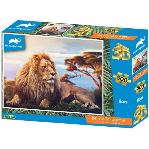 Puzzle 3D – Lav 500 kom 61x46cm animal planet slika 1