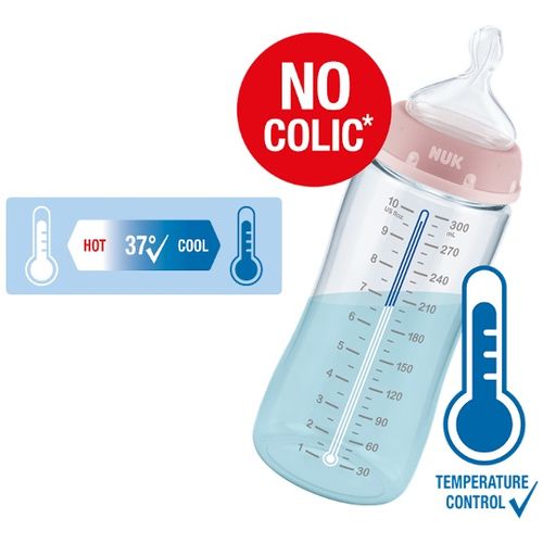 NUK plastična bočica FC+ s temperaturnim indikatorom 150ml silikon, 0-6m 10743875 slika 2