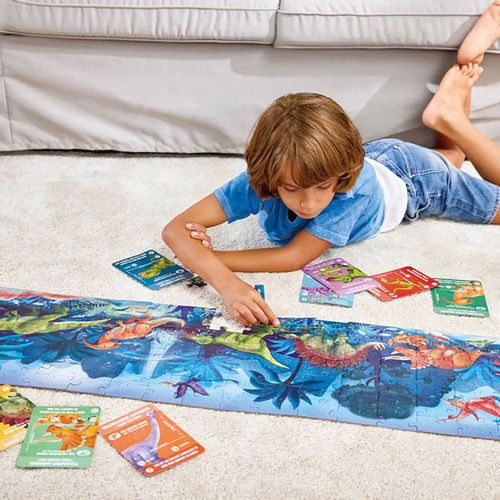 Hape Drvena slagalica koja svijetli u mraku Dinosaurs Puzzle E1632A, 150cm slika 4