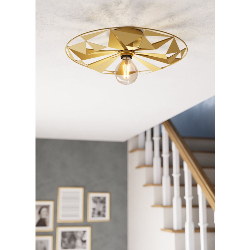 Eglo stropna/zidna lampa E27, promjer 425 mm, zlatna/trokuti "Castanuelo" slika 2