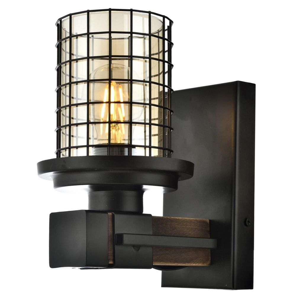 Zidna Lampa AP-4216-1E u Crno-Zlatnoj Boji slika 1