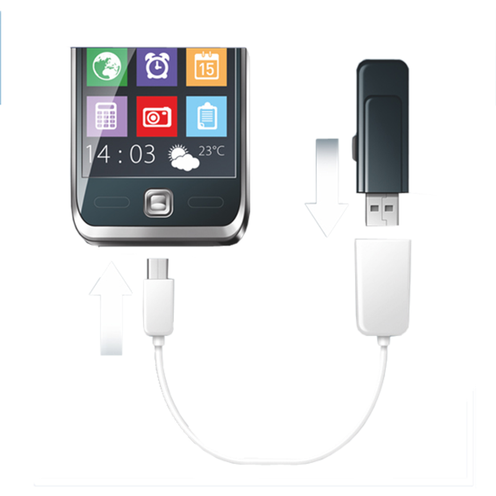 SAL USB micro OTG kabl, dužina 16 cm, USB 2.0 - SA 044 slika 3