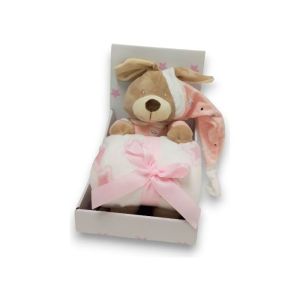 BBO Set Igračka + Ćebence Sleepy Bear  - Pink