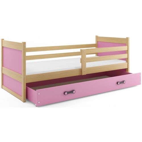 Drveni dečiji krevet Rico - bukva - roza - 200x90 cm slika 2