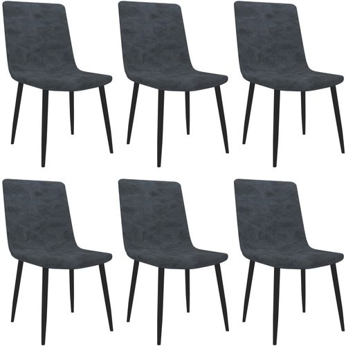 Blagovaonske stolice od umjetne kože 6 kom crne slika 36