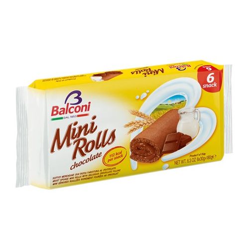 Balconi Biskvit Mini rolls Čokolada 180 g slika 1