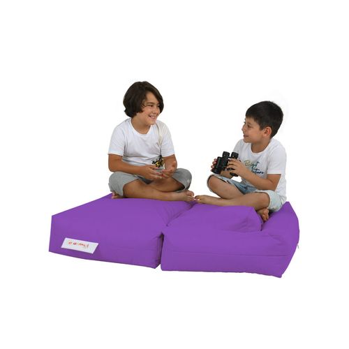 Atelier Del Sofa Vreća za sjedenje, Kids Double Seat Pouf - Purple slika 5