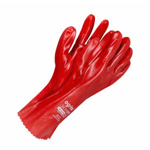 Crvene PVC rukavice duge 35 cm veličina 10