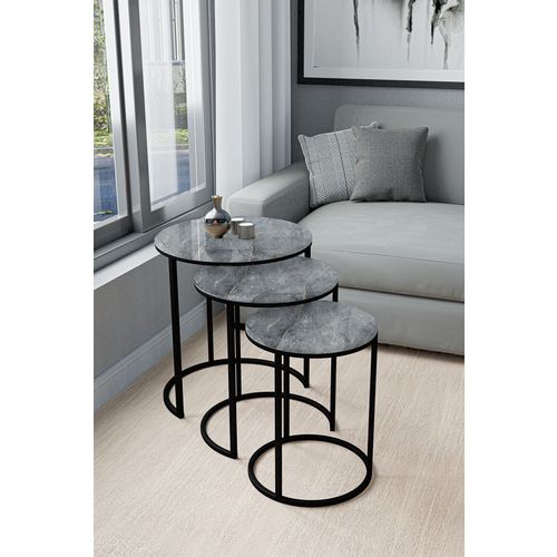 Lisa - Marble, Anthracite Marble
Anthracite Nesting Table (3 Pieces) slika 3