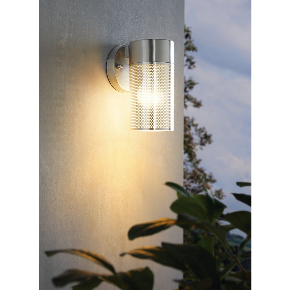 Eglo zidna rasvjeta fantecolo e27 1x28w nehrđajući čelik/prozirno v:200mm slika 2
