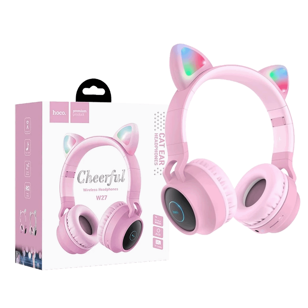 hoco. Slušalice bežične, Bluetooth - W27 Cat Ear Pink slika 1