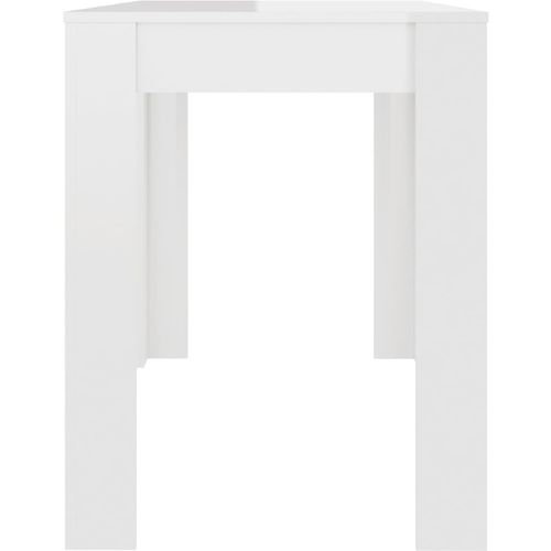 Blagovaonski stol visoki sjaj bijeli 120 x 60 x 76 cm iverica slika 26
