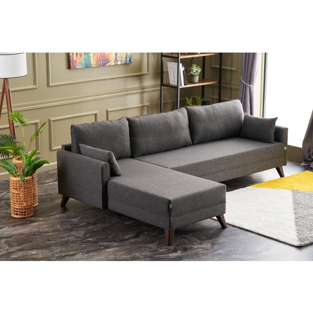 Bella - ugaona sofa, lijevi ugao - antracit boja slika 1