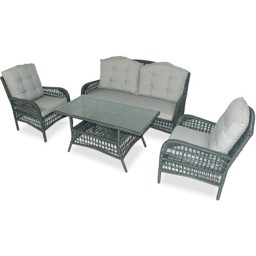 Floriane Garden Vrtna garnitura, siva boja, Lady Sofa - Grey slika 1