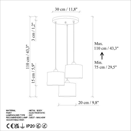 DUZ-195RETRO-3 Antiquation Chandelier slika 8