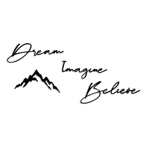 Wallity Metalna zidna dekoracija Dream Imagine Belive slika 6