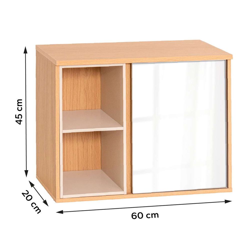 Tendance zidni kupaonski ormarić 1 vrata ogledalo sa unutarnjom policom + 2 police Rivoli 45x20x60 cm, MDF slika 2