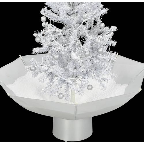 Božićno drvce koje sniježi sa stalkom bijelo 75 cm slika 45