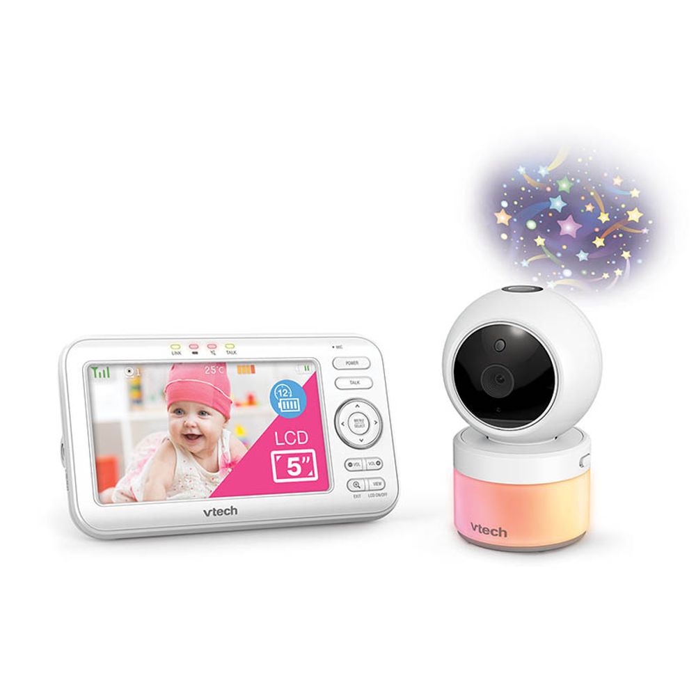 VTech Video Baby Monitor 5'' sa projektorom, noćnim svjetlom i melodijom Pan & Tilt VM5463 slika 1