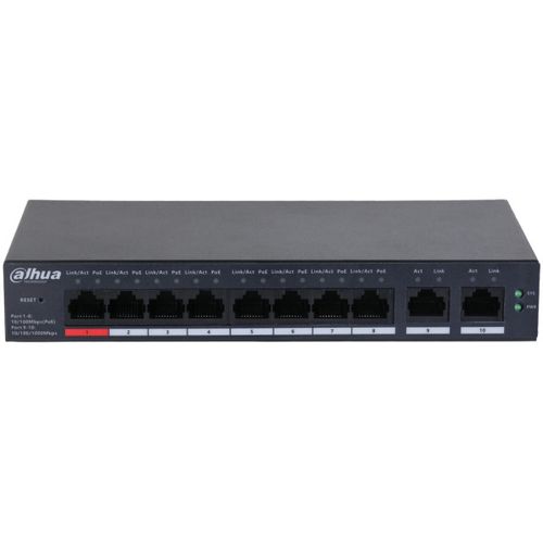 Dahua CS4010-8ET-110 SMART UPRAVLJIVI LAYER 2 POE 8-PORTNI SWITCH SA 2 UPLINK-A slika 2