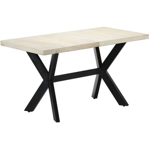 Blagovaonski stol od izbijeljenog drva manga 140 x 70 x 75 cm slika 27