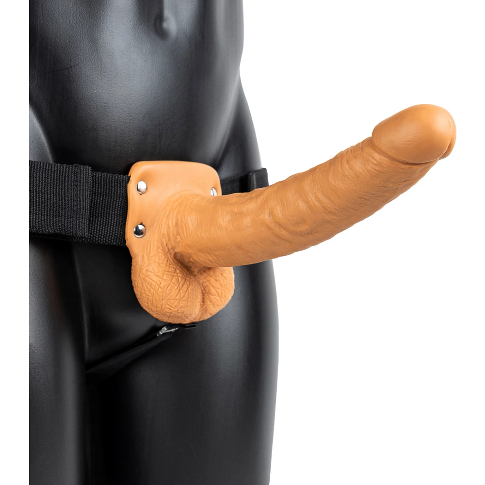 RealRock by Shots Šuplji strap-on s loptama - 9 / 23 cm slika 3