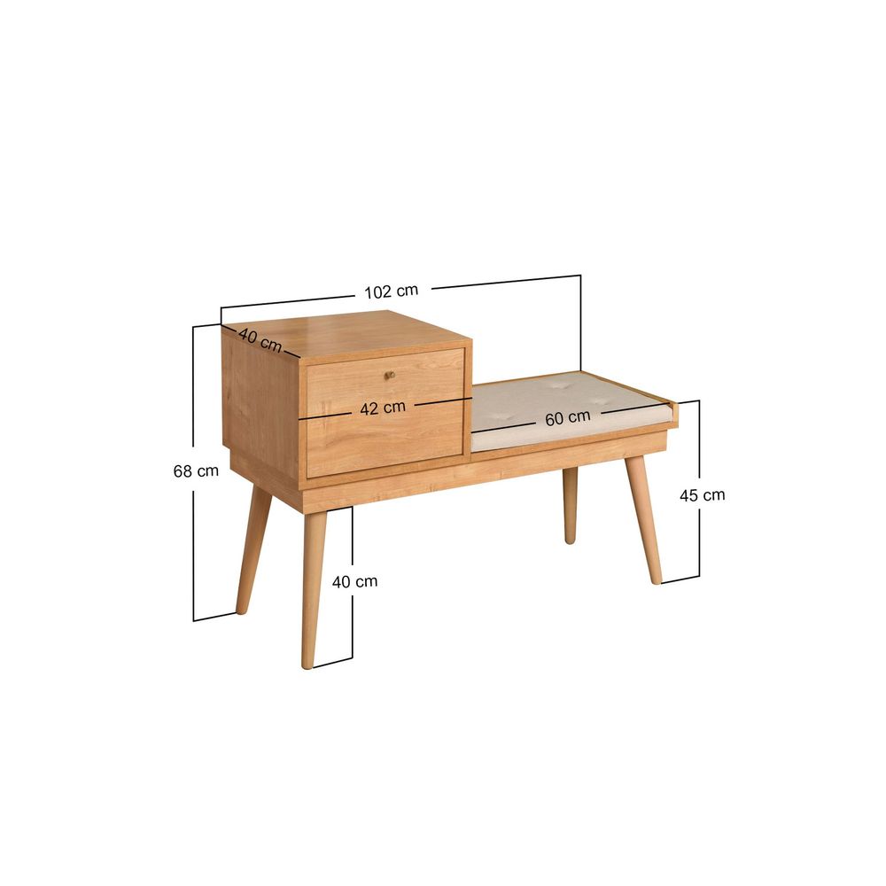 Urban OakCream Klupa slika 6