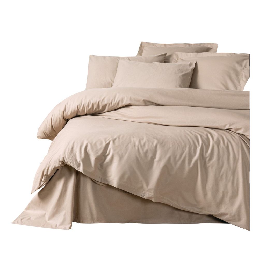 Ranforce double quilt cover set Plain, colour: beige slika 3