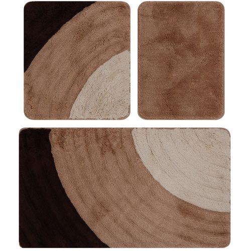 Well - Caramel Multicolor Acrylic Bathmat Set (3 Pieces) slika 2