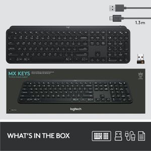 Logitech tipkovnica MX Keys S, grafitna, SLO raspored