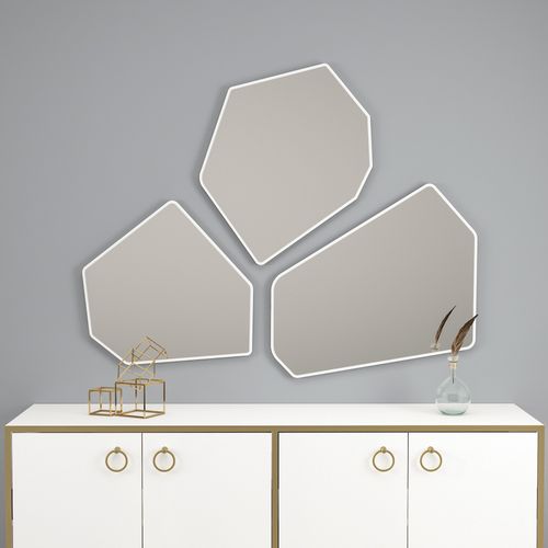 Zen - White White Decorative Chipboard Mirror slika 1