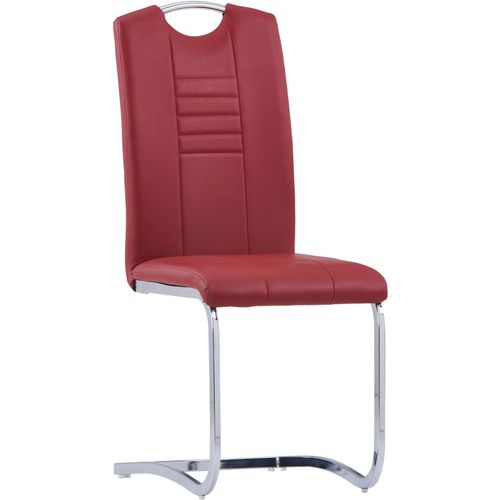 Konzolne blagovaonske stolice od umjetne kože 4 kom crvene slika 32