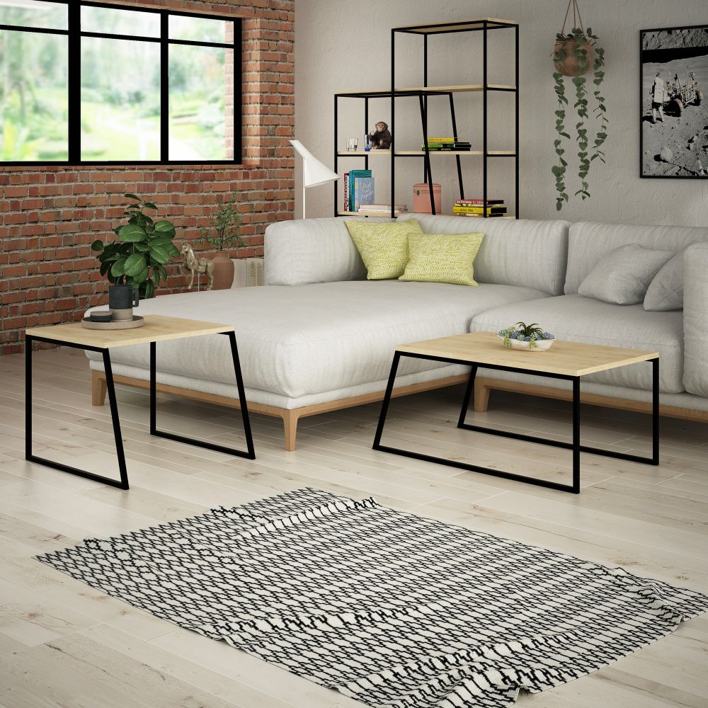 Set Crnih Klub Stolova Pal Orta - Hrast slika 2