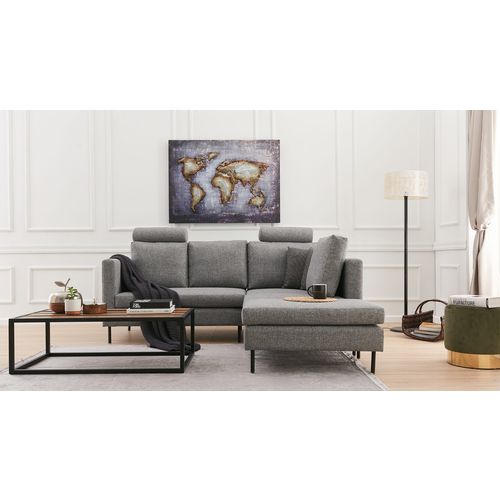 Atelier Del Sofa Kutna garnitura, Sivo, Mino - Grey slika 1