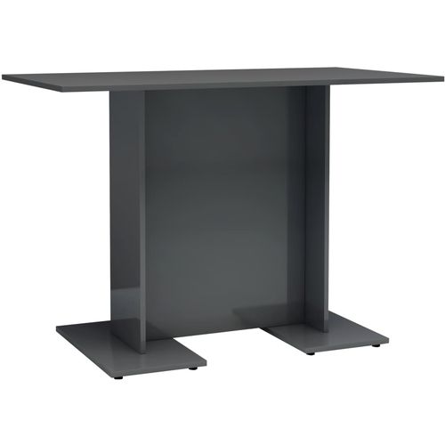 Blagovaonski stol visoki sjaj sivi 110 x 60 x 75 cm od iverice slika 21