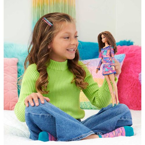 Barbie Fashionista Marble Print Dress doll slika 3
