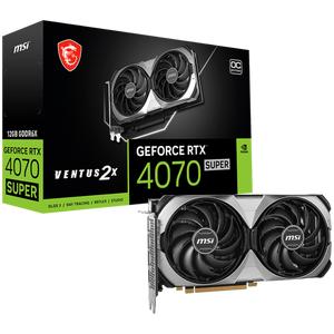 MSI Video Card Nvidia GeForce RTX 4070 SUPER 12G VENTUS 2X OC (12GB GDDR6X/192bit, 3xDP, 1xHDMI, 1x 12VHPWR)