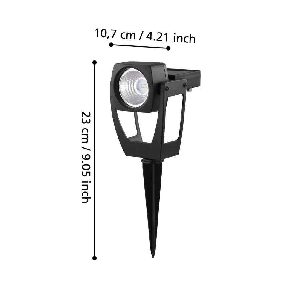 Crna solarna LED svjetiljka - Model 48719 slika 3