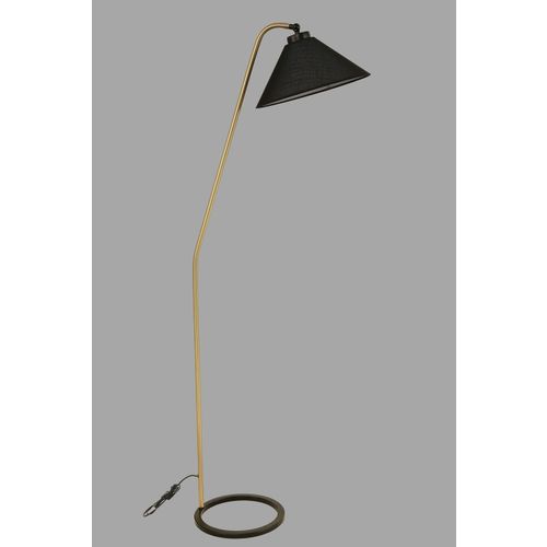 Delta Eskitme Lambader Hasır Siyah Abajurlu Black Floor Lamp slika 3