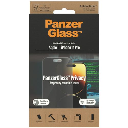 PanzerGlass zaštitno staklo UWF Privacy AB w. Applicator za iPhone 14 Pro slika 2