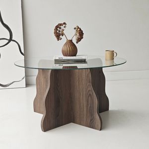 Stolić za kafu Butterfly – boje: orah, transparentan