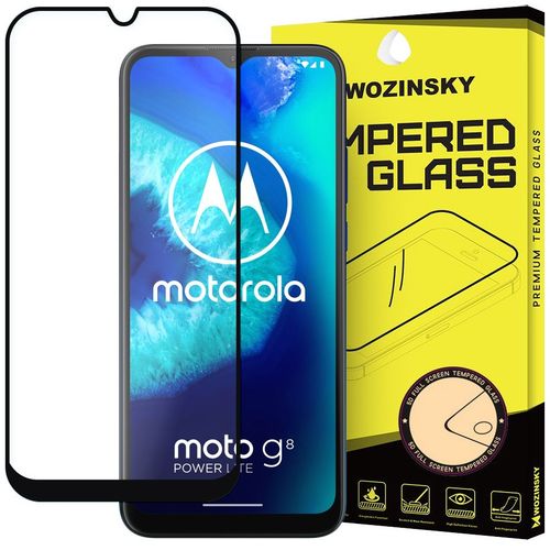Kaljeno staklo zaštitnik zaslona Potpuna pokrivenost s okvirom za Motorola Moto G8 Power Lite slika 1