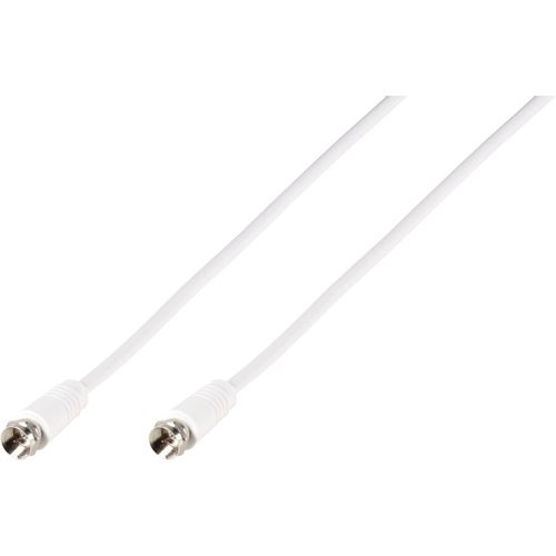 Vivanco antene, SAT priključni kabel [1x F-muški konektor - 1x F-muški konektor] 1.50 m 90 dB zaštićen s folijom, pletena zaštita bijela slika 3