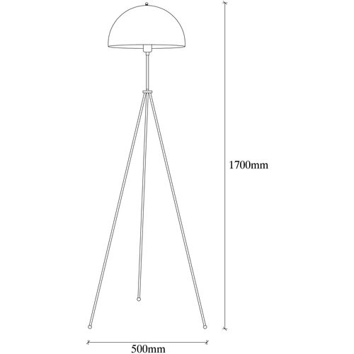 Opviq Podna lampa CAN , zlatno- crna, metalm 50 x 50 cm, visina 170 cm, promjer sjenila 40 cm, visina 22 cm, E27 40 W, Can - NT - 113 slika 3