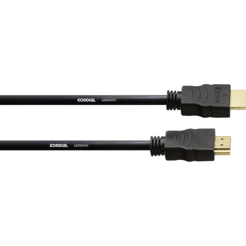 Cordial HDMI priključni kabel HDMI A utikač, HDMI A utikač 1.00 m crna CHDMI 1 pozlaćeni kontakti HDMI kabel slika 2