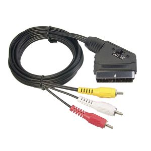 Xwave SCART na 3RCA 1,5m Audio-Video Kabl M-M sa IN-OUT prekidačem