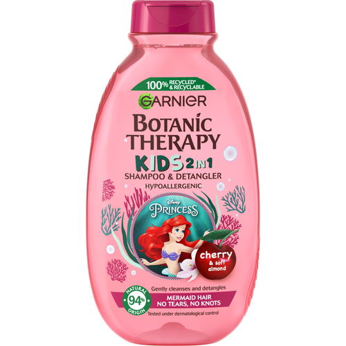 Garnier Botanic Therapy kids Cherry 2U1 – DJEČJI ŠAMPON I REGENERATOR ZA SVE TIPOVE KOSE slika 1